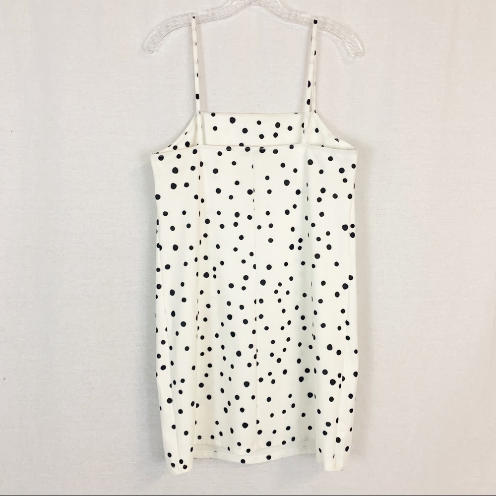 Zara White Black Polka Dot Strappy Mini Dress NWT - Picture 3 of 6